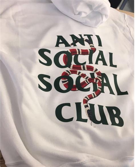 anti social social club gucci snake|Anti Social Social Club Solid Snake Hoodie 'Grey' .